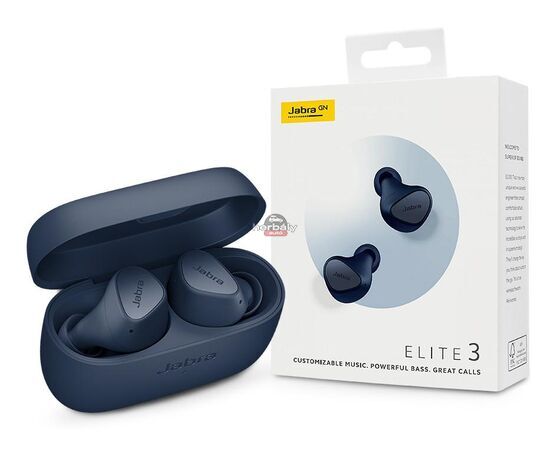 Jabra TWS Bluetooth sztereó headset v5.2 + töltőtok - Jabra Elite 3 True Wireless Earphones with Charging Case - kék
