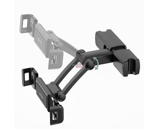 Tech-Protect univerzális fejtámlára szerelhető telefon/tablet autós tartó - Tech-Protect V2 Headrest Car Mount - fekete