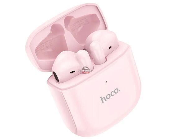 HOCO TWS Bluetooth sztereó headset v5.3 + töltőtok - HOCO EW19 Plus True Wireless Earphones with Charging Case - rózsaszín