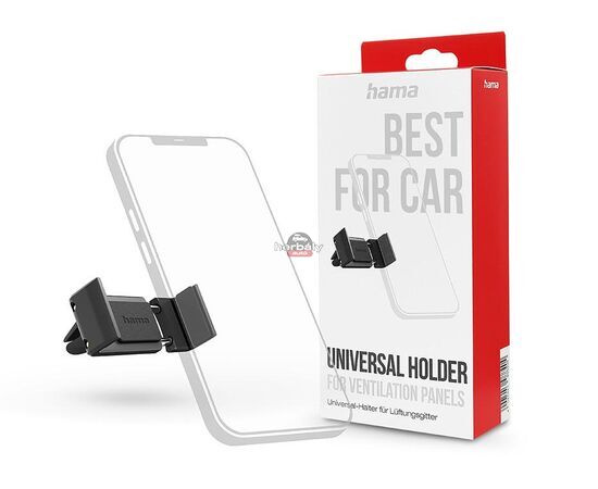 HAMA univerzális szellőzőrácsba illeszthető autós tartó - HAMA Flipper 2.0 Universal Holder - fekete