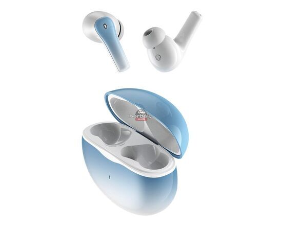Devia TWS Bluetooth sztereó headset v5.2 + töltőtok - Devia TWS-M4 Earphone TrueWireless Earphones with Charging Case - kék