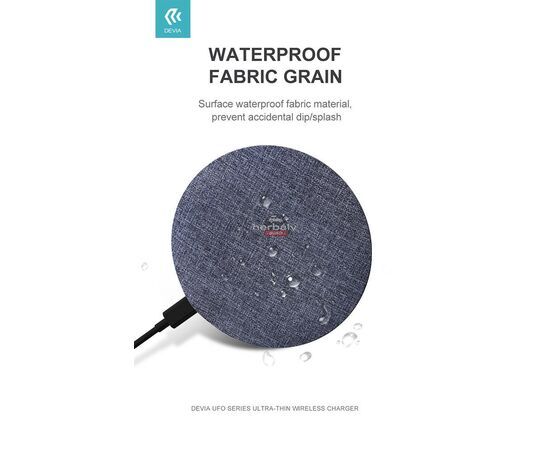 Devia Qi univerzális vezeték nélküli töltő állomás - 15W - Devia UFO Series Ultra Thin Wireless Charger - szürke