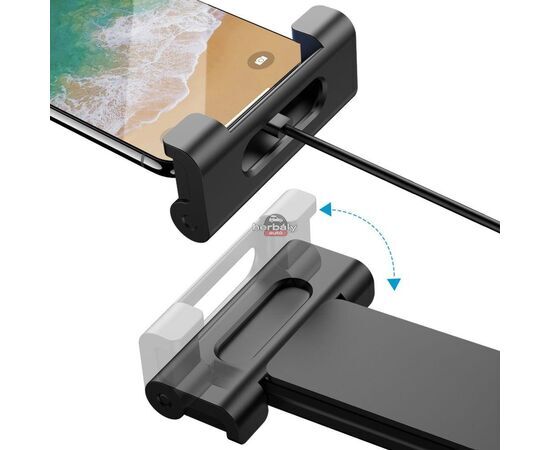 Tech-Protect univerzális fejtámlára szerelhető telefon/tablet autós tartó - Tech-Protect Headrest Car Mount - fekete