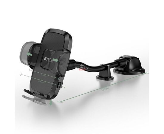 Univerzális műszerfalra/szélvédőre helyezhető PDA/GSM autós tartó - Tech-ProtectUniversal Windshield Dashboard Car Mount V3W-D - fekete