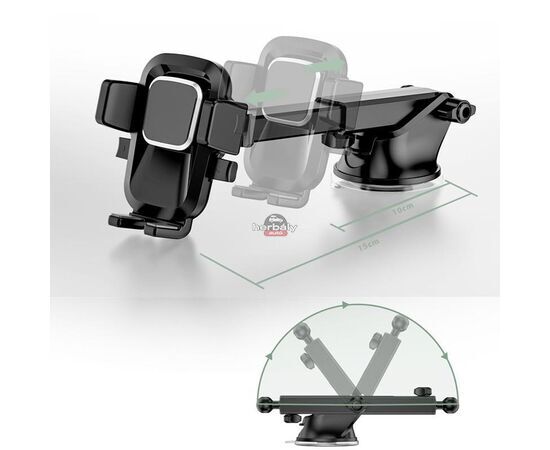 Univerzális műszerfalra/szélvédőre helyezhető PDA/GSM autós tartó - Tech-ProtectV4 Universal Dashboard and Windshield Car Mount - fekete