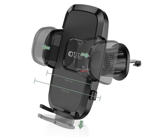 Univerzális szellőzőrácsba illeszthető autós tartó - Tech-Protect V3 Universal Air Vent Car Mount - fekete