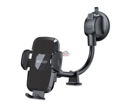 Univerzális műszerfalra/szélvédőre helyezhető PDA/GSM autós tartó - Tech-ProtectUniversal Windshield Dashboard Car Mount V3W-D - fekete