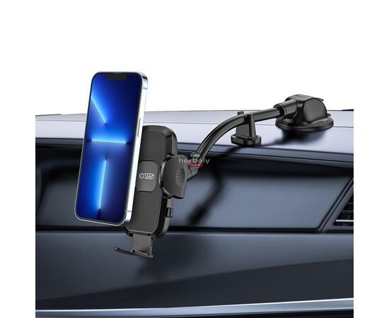 Univerzális műszerfalra/szélvédőre helyezhető PDA/GSM autós tartó - Tech-ProtectUniversal Windshield Dashboard Car Mount V3W-D - fekete