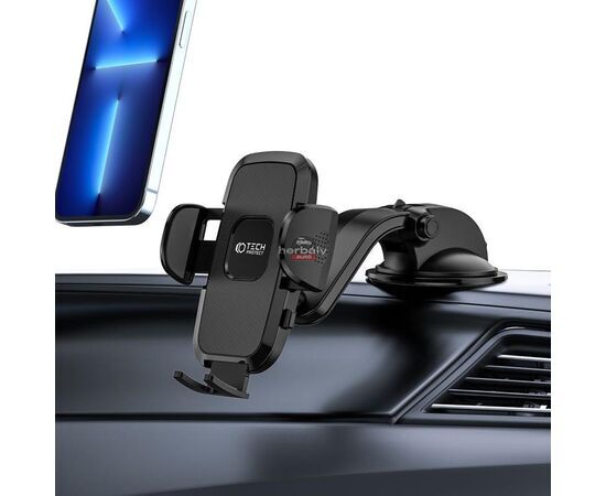 Univerzális műszerfalra helyezhető PDA/GSM autós tartó - Tech-Protect Universal Dashboard Car Mount V3D - fekete