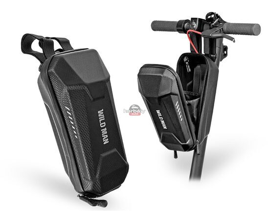 Wildman univerzális elektromos rollerre/rollerre szerelhető, vízálló, kemény táska - Wildman CBC-3L Scooter Bag - fekete - ECO csomagolás