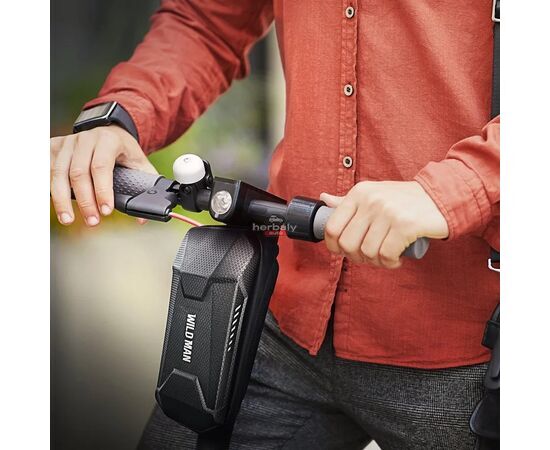Wildman univerzális elektromos rollerre/rollerre szerelhető, vízálló, kemény táska - Wildman CBC-3L Scooter Bag - fekete - ECO csomagolás
