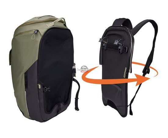 Kerékpártáska és hátizsák 3205092 Paramount Pannier 26L, zöld