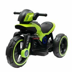 Gyermek elektromos motor Baby Mix POLICE zöld