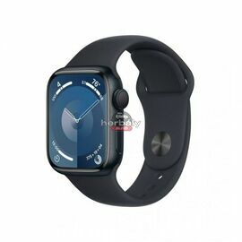 Apple Watch Series 9 GPS 41mm éjfekete alumíniumtok, éjfekete sportszíj M/L méret (MR8X3QH/A / MR8X3QF/A)