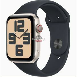 Apple Watch SE (2023) (GPS + Cellular) 44mm éjfekete alumíniumtok, éjfekete sportszíj M/L (MRH83QF/A)
