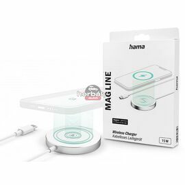 HAMA Qi MagSafe vezeték nélküli töltő állomás - 15W - HAMA Magline Wireless Charger - fehér