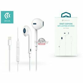 Devia sztereó felvevős fülhallgató - Lightning and Bluetooth - Devia Smart Earpods for iPhone - fehér