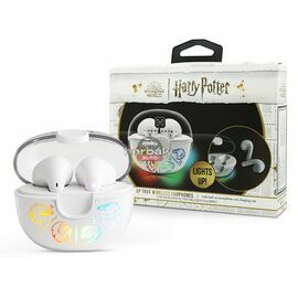 Harry Potter TWS Bluetooth sztereó headset v5.0 + töltőtok - Harry Potter Hogwarts True Wireless Earphones with Charging Case - fehér